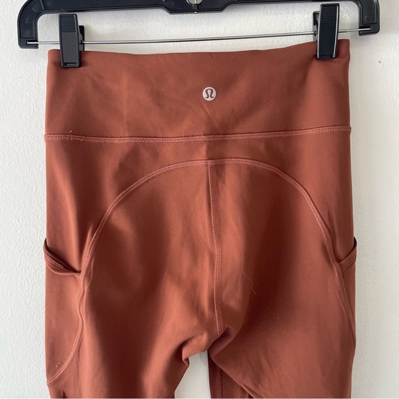 Lululemon Invigorate High-Rise Tight 25" Leggings Dark Terracotta 37626 - Picture 6 of 14